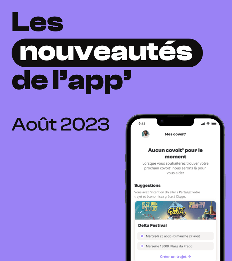 Nouveautés de l'app en août