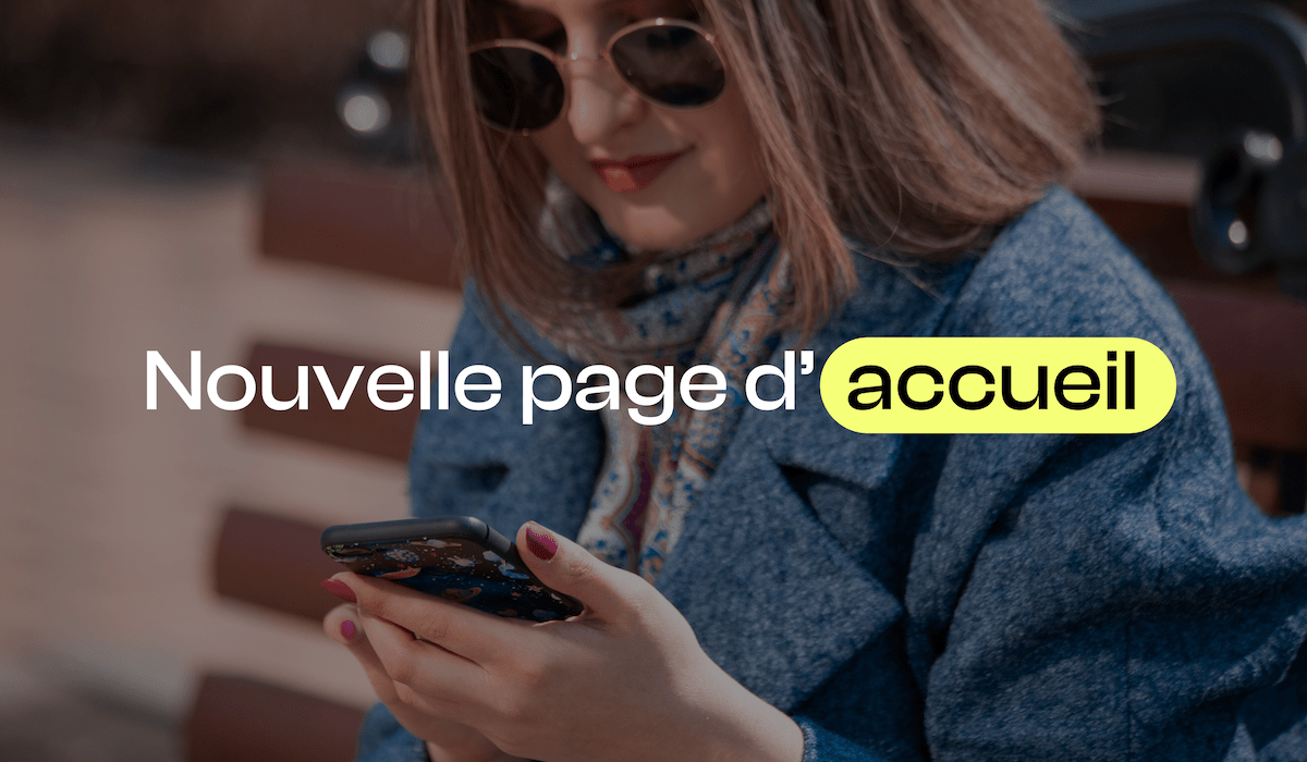 Nouvelle page d'accueil